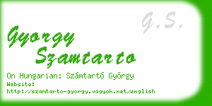 gyorgy szamtarto business card