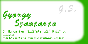 gyorgy szamtarto business card